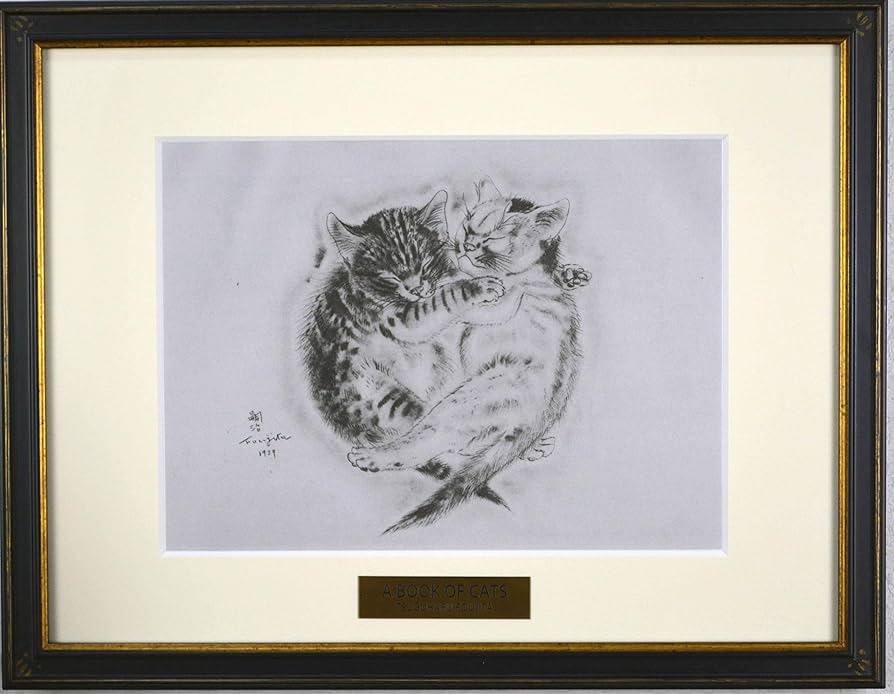 Amazon | 藤田 嗣治 『アタラとヘシオン【猫の本】』絵画 版画 猫 挿絵