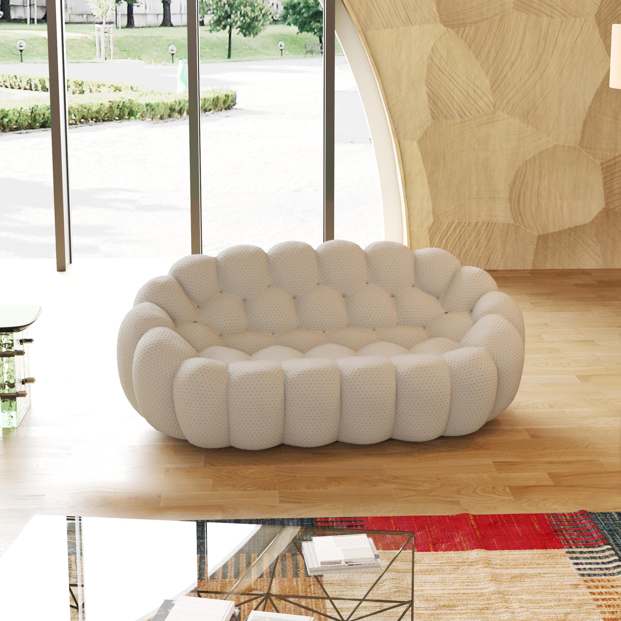 Amazon.com: JACH 78.74'' Modern Bubble Sofa, Curved Couch