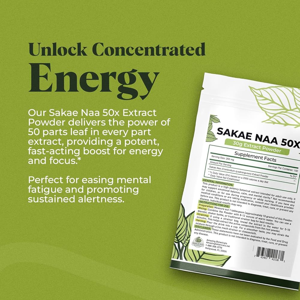 Amazon.com: Amazing Botanicals Sakae Naa 50X Extract Powder - 30g