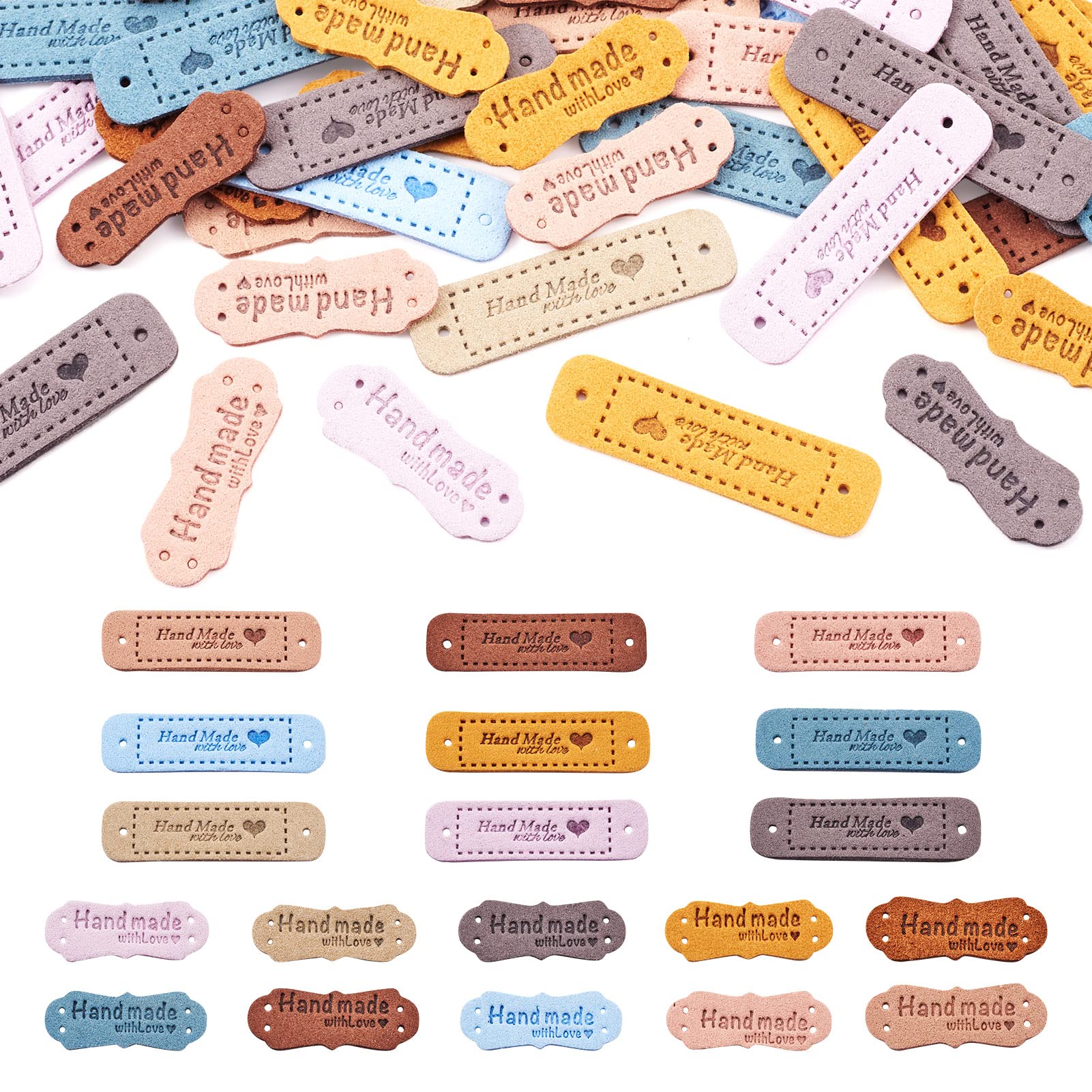 Amazon.co.jp: Beadthoven 革タグ レザーのラベル 約76枚セット