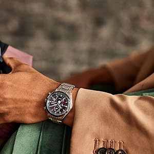 Amazon.com: Citizen Eco-Drive Tsuki-yomi A-T Red Dial Super