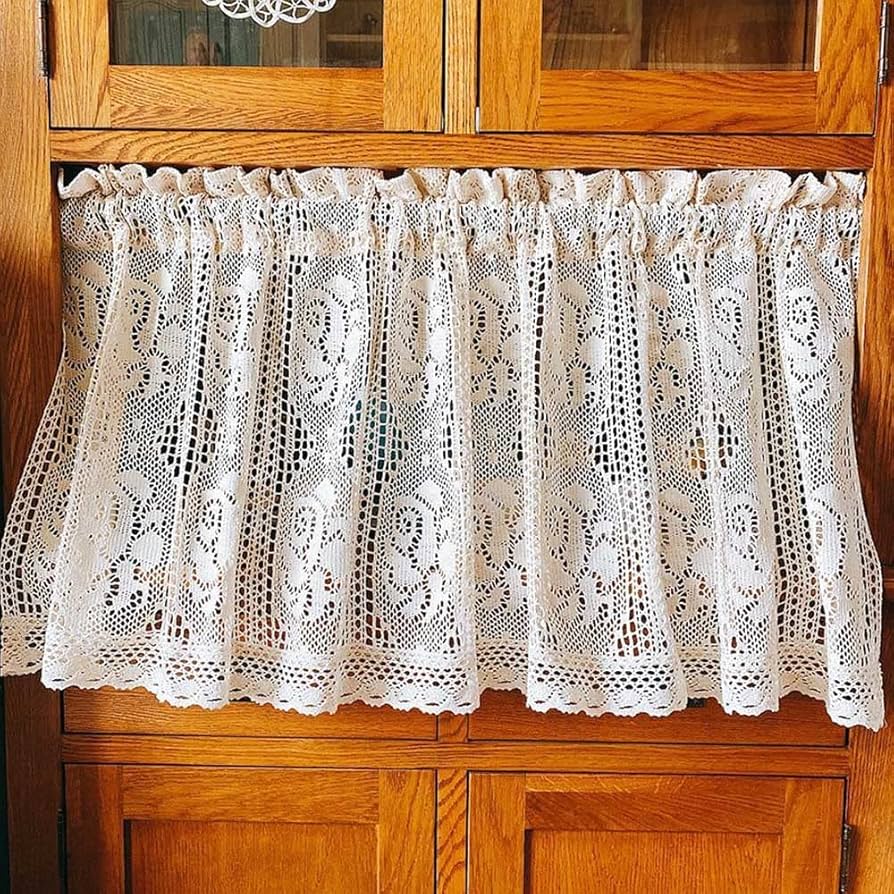 Amazon｜WWMM 手作りナチュラルコットン カフェカーテン キッチン