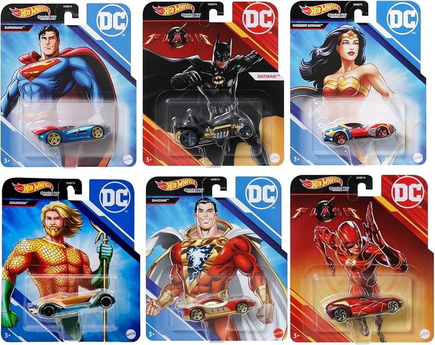 Amazon.com: Hot Wheels DC Super Heroes Character Cars – Complete 6