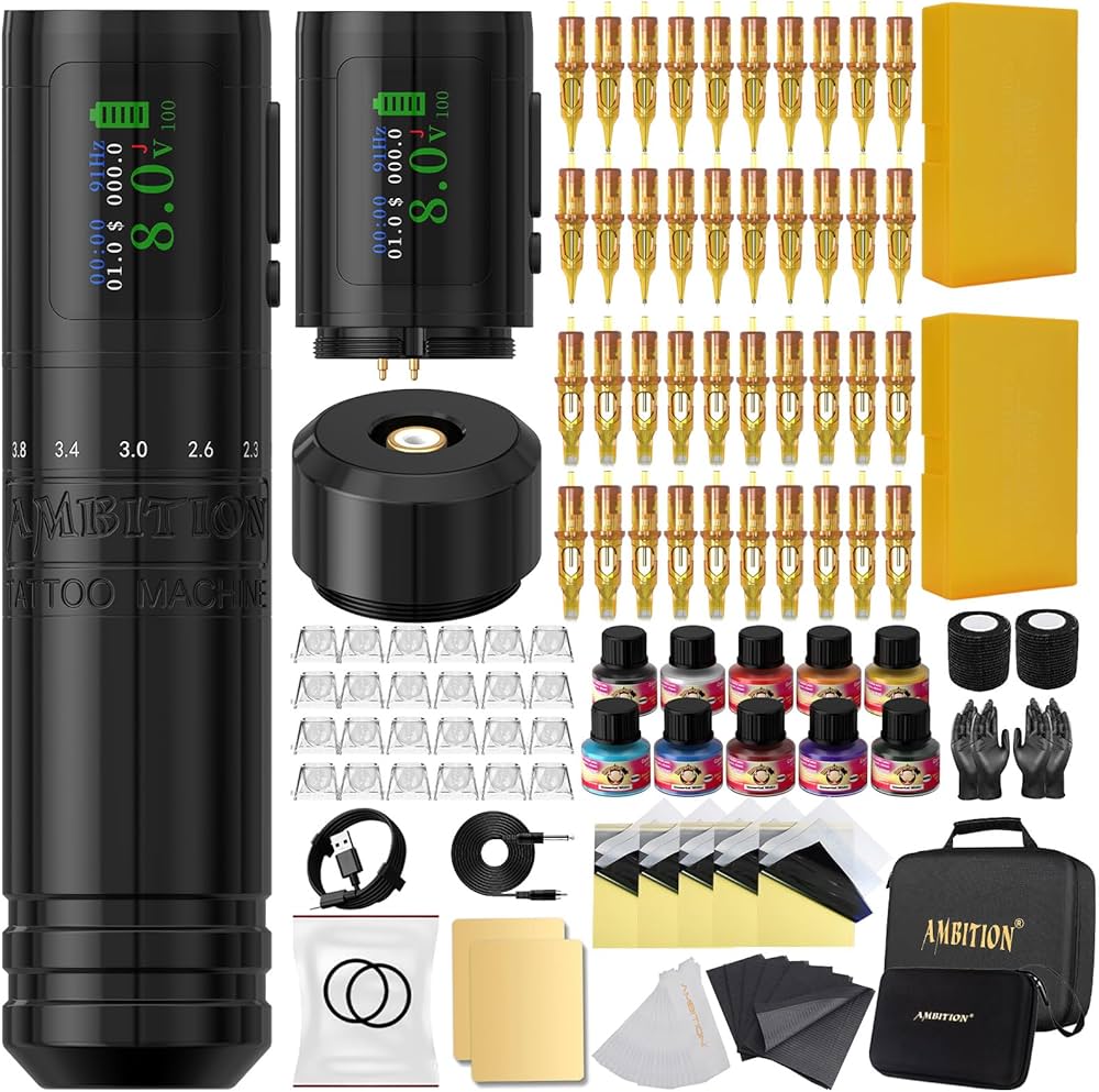 Amazon.com: Ambition C1 Tattoo Kit, Cordless Complete Tattoo Gun