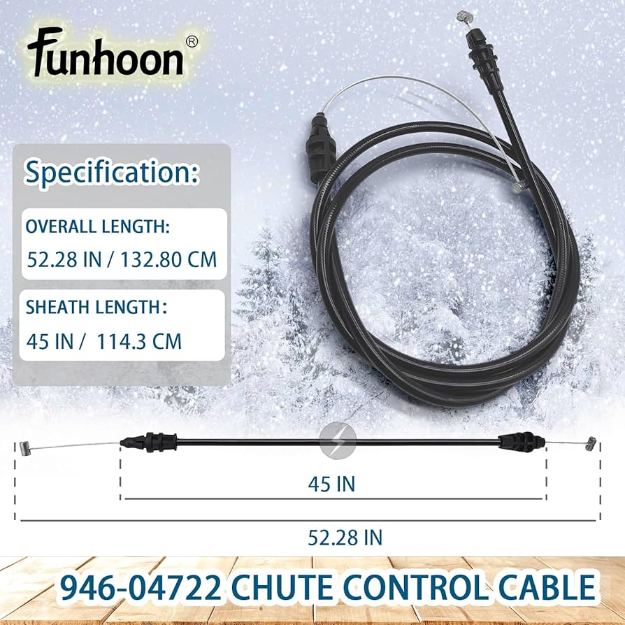 Funhoon 946-04722 Chute Control Cable 2-Way for Cub Cadet 1X 21