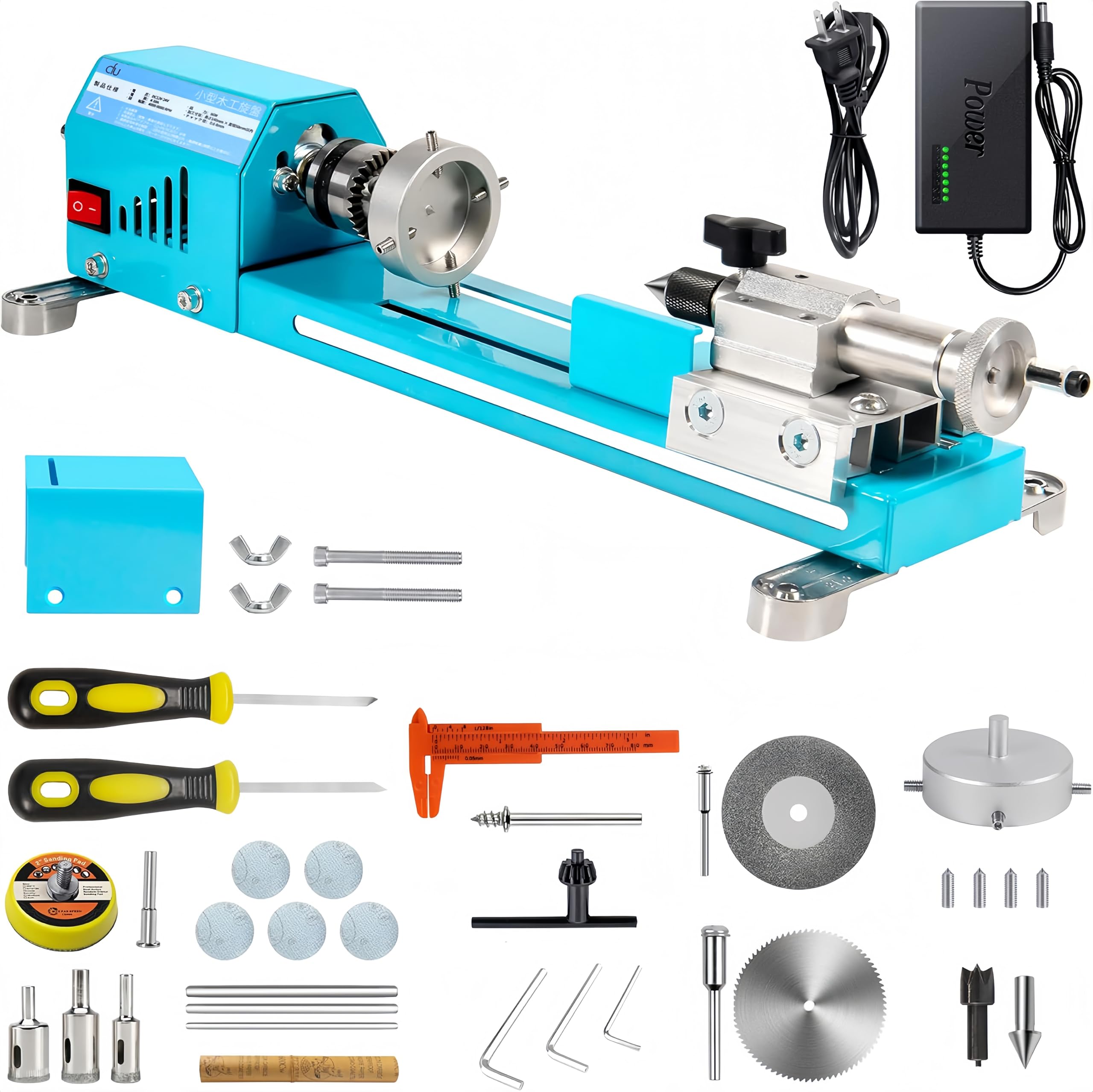 Amazon.co.jp: COMEFORU 小型木工旋盤 7段階無段変速 (4000-9000 RPM