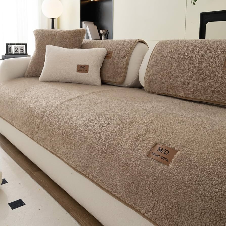 Amazon｜MDSASFD シェルパフリースソファカバー、スーパーソフト