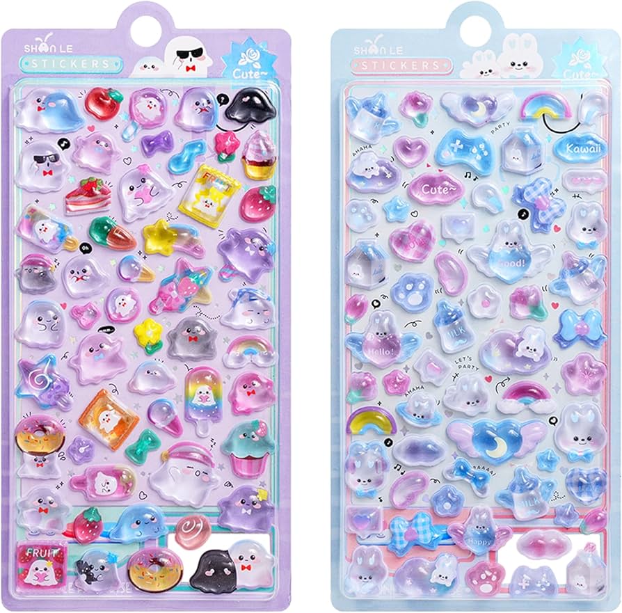 Amazon | KRGNPLE 実店舗品質 2 枚入り シール ドロップ ぷっくり