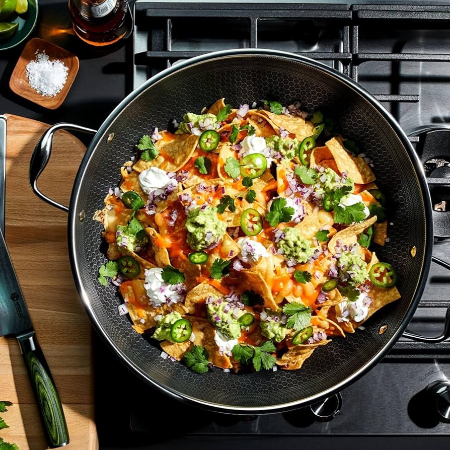 Amazon | HexClad (ヘックスクラッド) ハイブリッド 焦げ付き防止 14