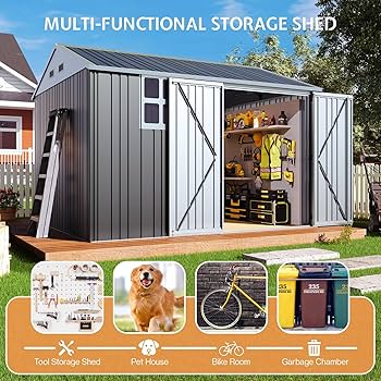 Amazon.com : VanAcc 10x8.6x7.3 FT Sheds & Outdoor Storage