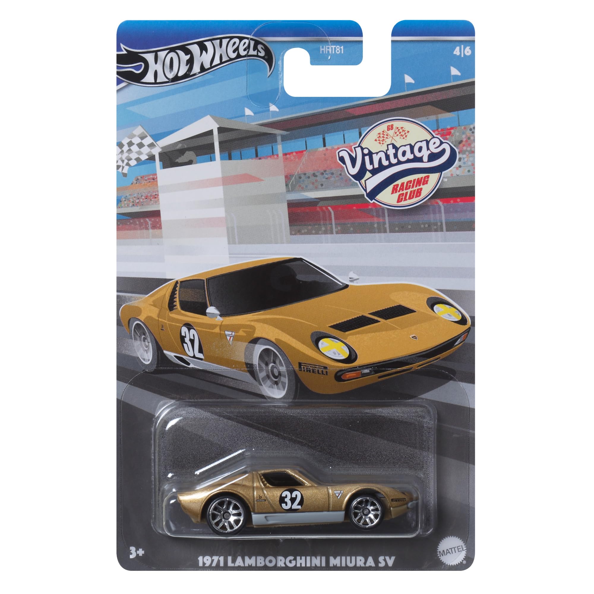 Amazon.com: Hot Wheels 1971 Lamborghini Miura SV (Gold), Vintage