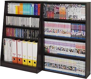 大容量 ホームシェルフ W60 本棚 稼働棚 CD DVD 収納棚 大容量