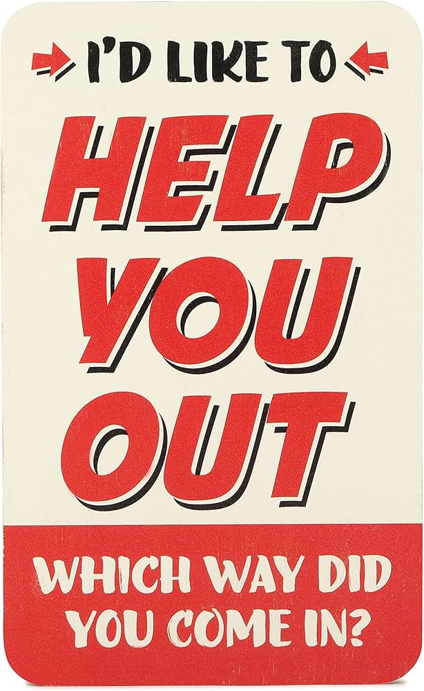 Amazon.com: I'd Like to Help You Out Wood Wall Decor - Funny Sign