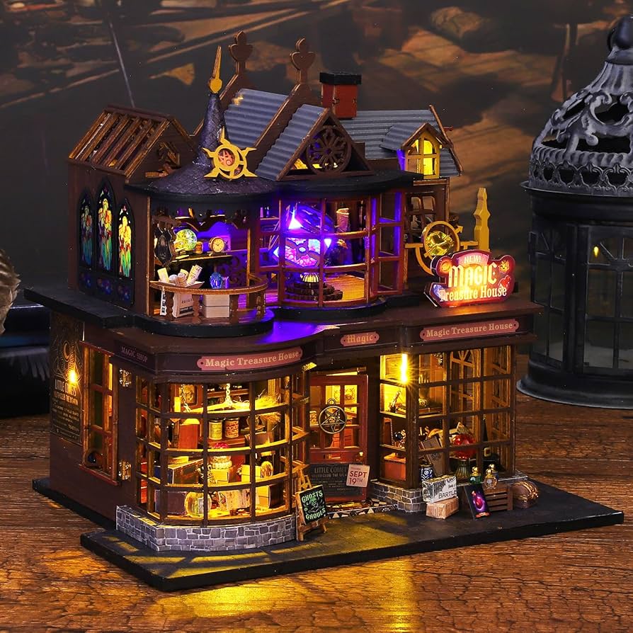 Amazon | Spilay DIY 城建物情景のモデル木ドールハウス模型