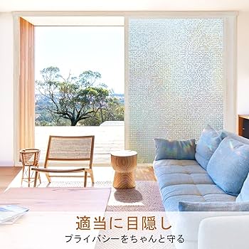 Amazon｜Rabbitgoo 窓ガラス目隠しフィルム 目隠しシート 窓用フィル