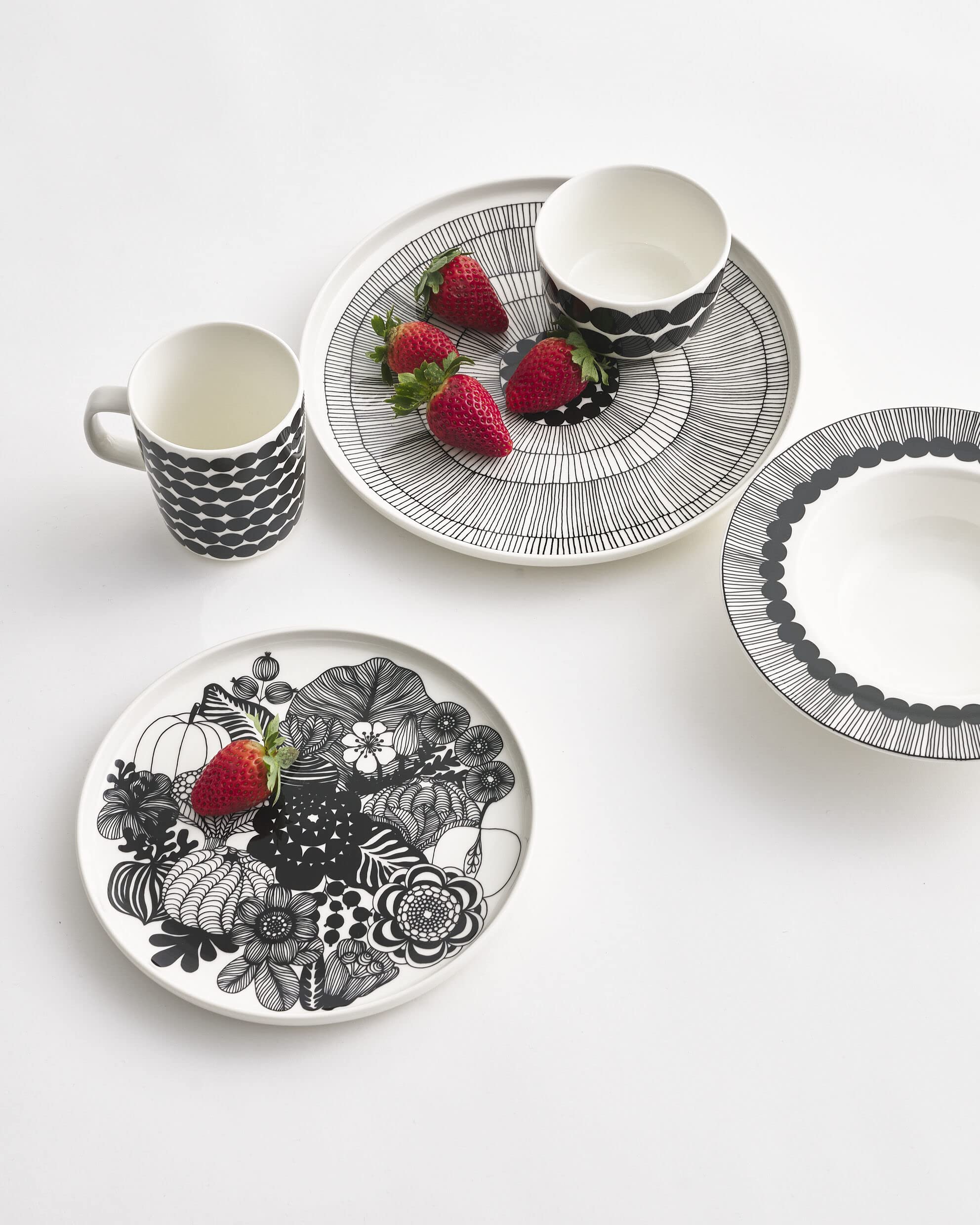 Amazon.com | MARIMEKKO Oiva Siirtolapuutarha Deep Dinner Plate