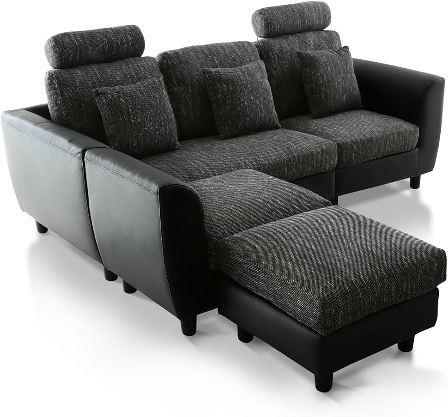 Amazon｜LOWYA ロウヤ ソファ カウチソファ リビングソファ 3人掛け 肘