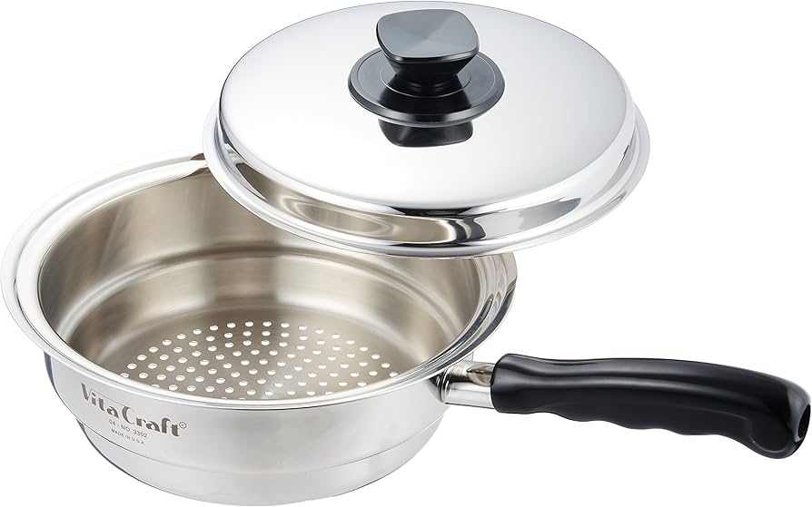 Amazon｜ビタクラフト 片手鍋 蒸し器 蓋付 1年保証 アメリカ製 小