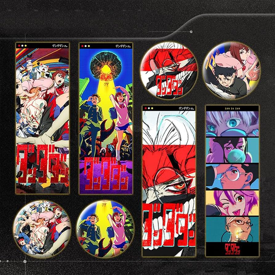 Amazon.co.jp: ダンダダン グッズ 8点セット 綾瀬桃 高倉健 缶バッジ