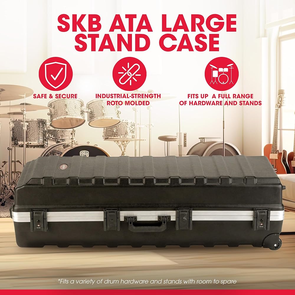 Amazon.com: SKB ATA Large Stand Case with Wheels & TSA Latches