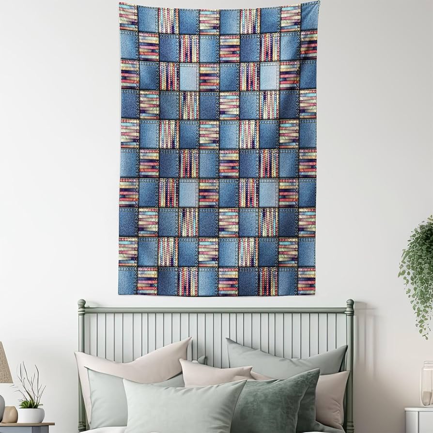 Amazon.co.jp: lunarableパッチワークタペストリー、キルトデザインと