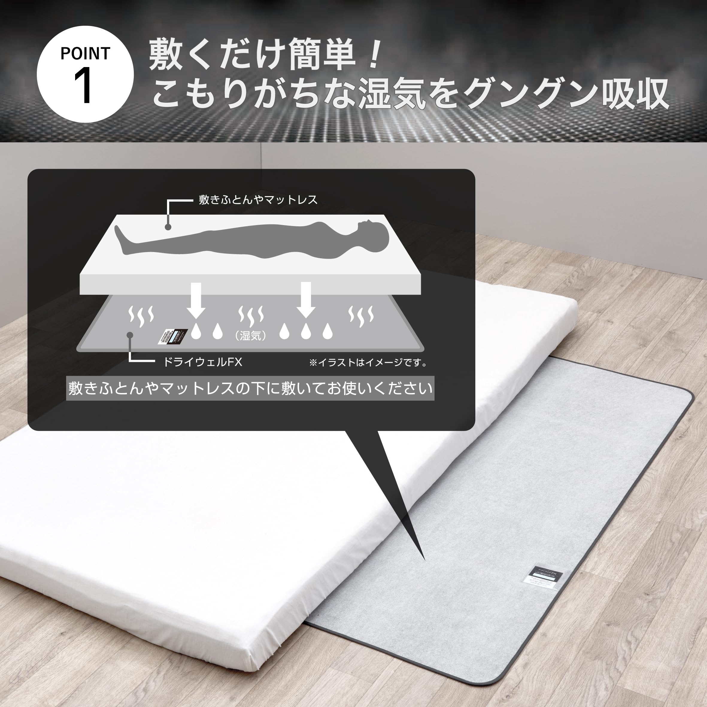 Amazon｜nishikawa 【 西川 】 除湿シート ドライウェルFX 洗える 湿気