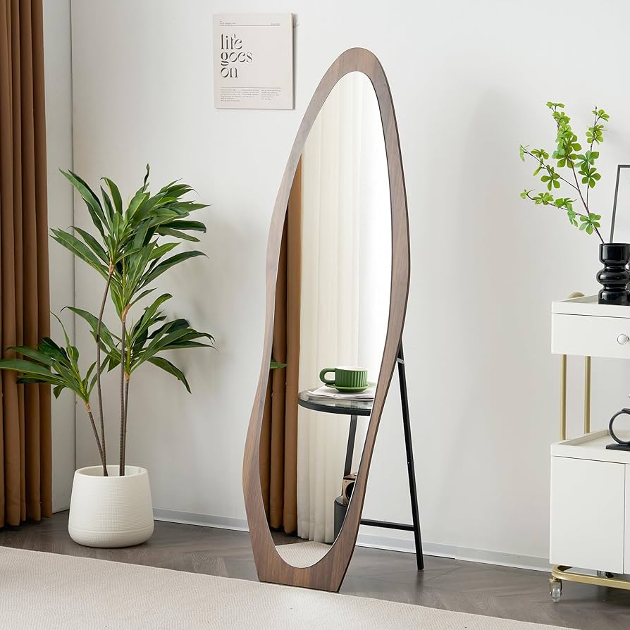 Amazon.co.jp: OSLEEP 全身鏡 ウェーブミラー 高さ160×幅50cm 姿見鏡