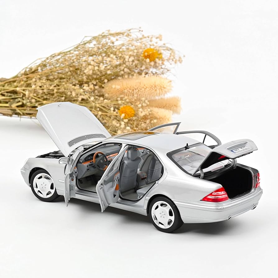 Amazon.com: 1998 Mercedes-Benz S600 with Sunroof Silver Metallic 1