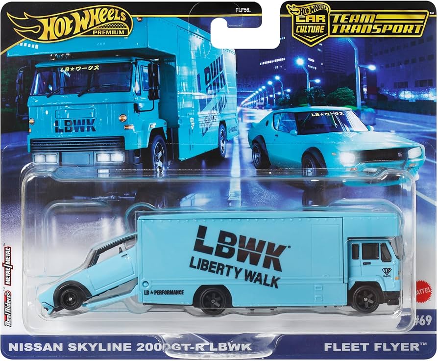 Hot Wheels - Nissan Skyline 2000GT-R LBWK & Fleet Flyer - Team