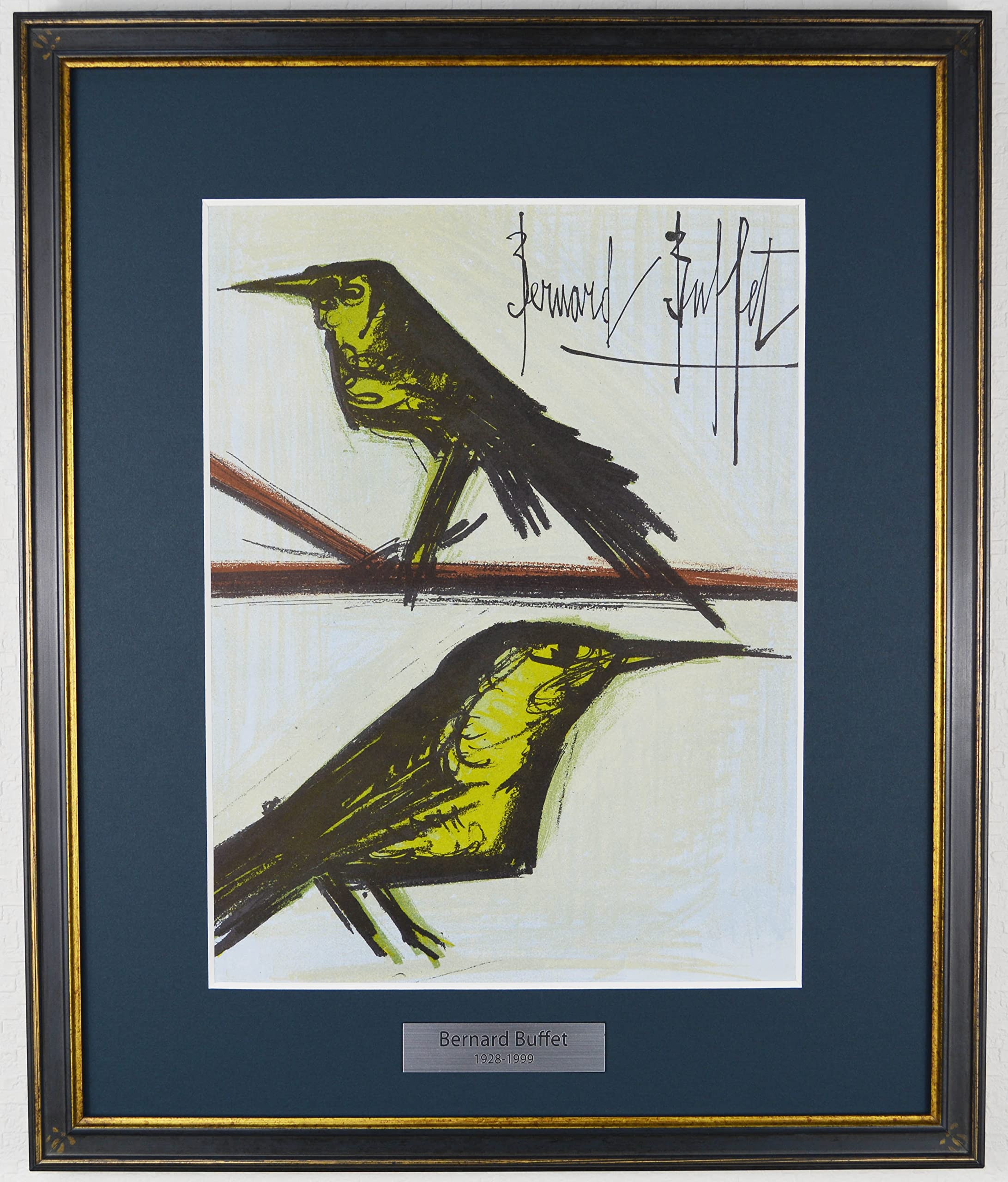 Amazon | ベルナール ビュッフェ 『二羽の鳥 【LITHOGRAPHIES 1952