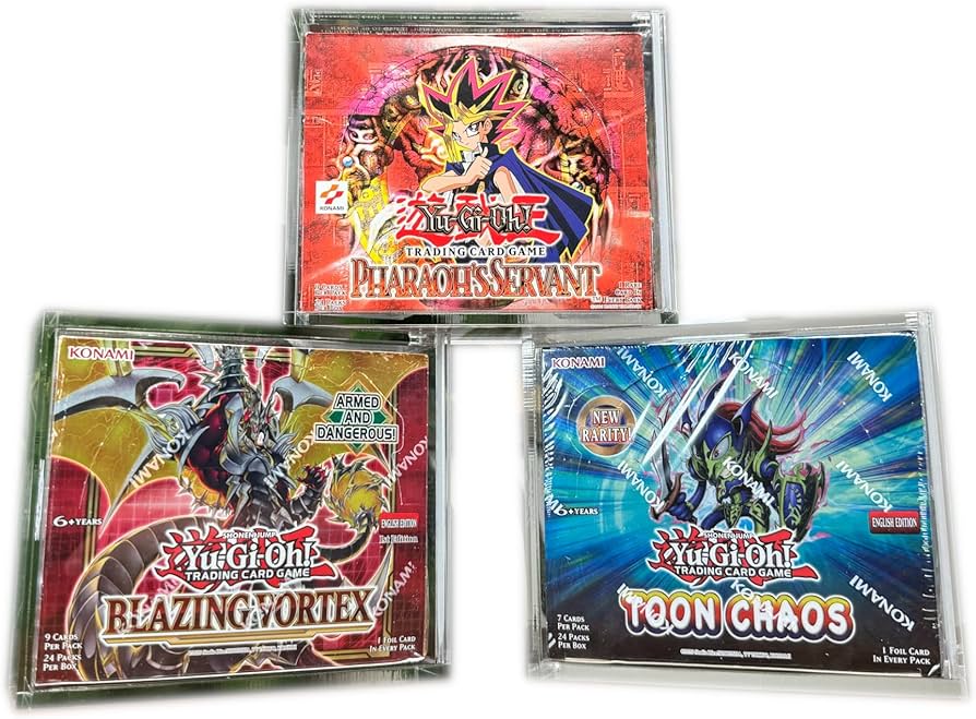 Amazon.com: TCGHalo Acrylic Yugioh Booster Box Case (3 Pack