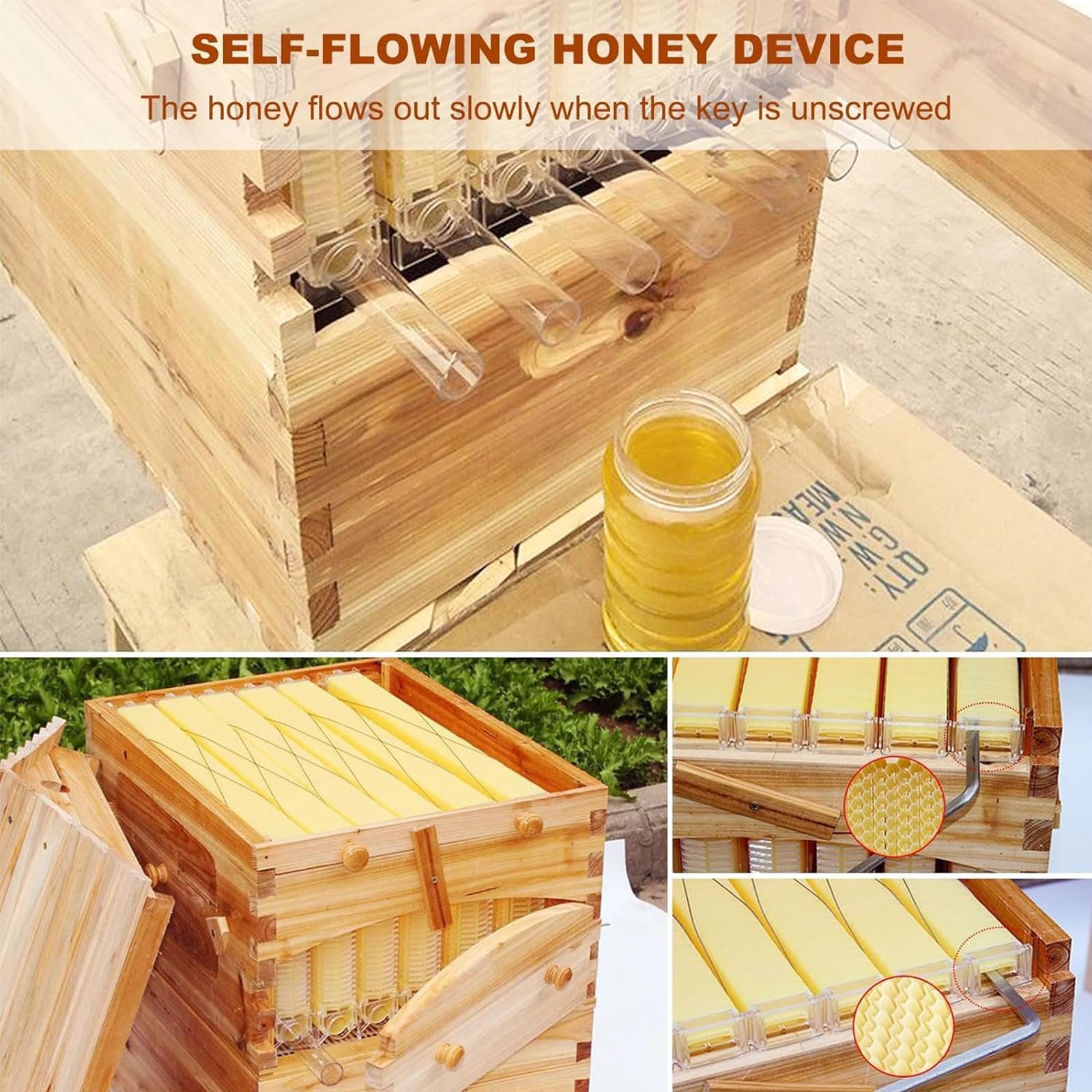 Amazon.co.jp: Flow Hive Beehive 木製自動養蜂箱キット 食品グレード