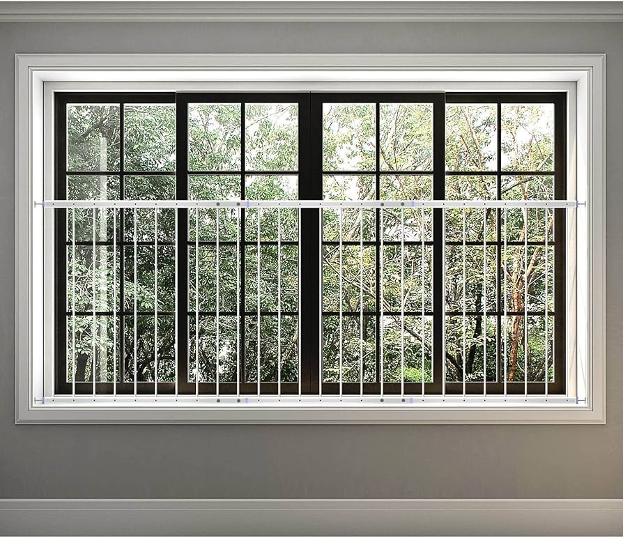 Amazon.co.jp: [おとさんゾウ] 窓からの転落防止 フェンス 3枚連結 152