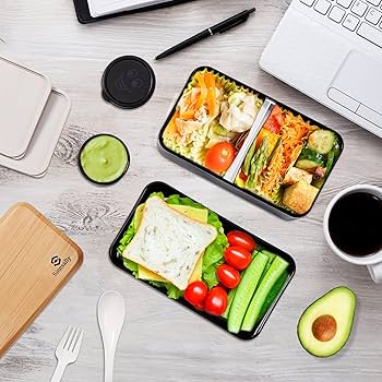 Amazon.com: Sinnsally Bento Box Adult Lunch Box with Compartments