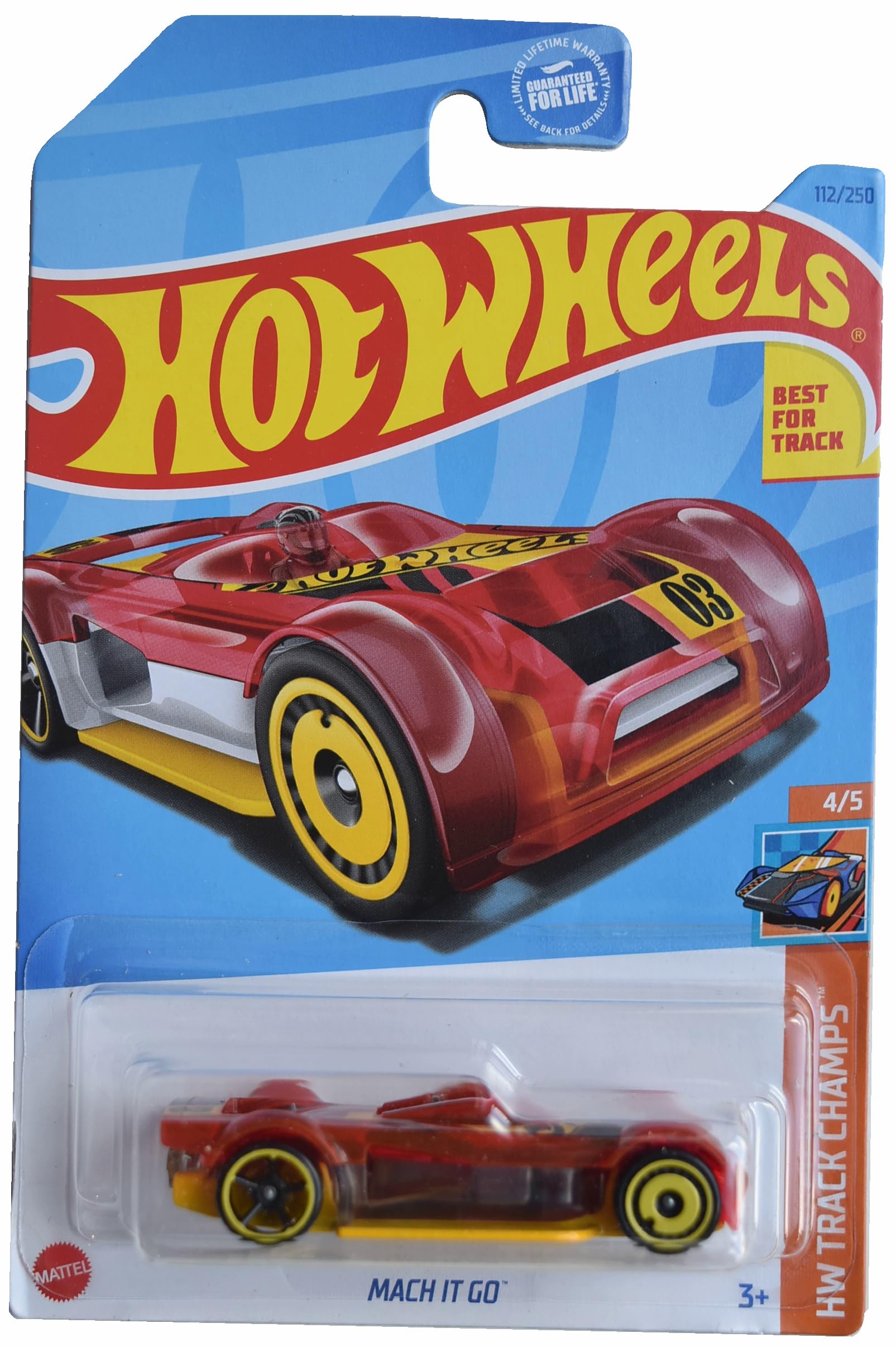 Amazon.com: Hot Wheels Mach It Go, HW Track Champs 4/5 [red] 112
