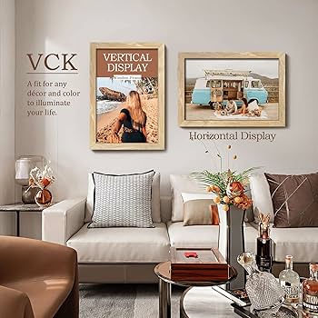 Amazon.com - VCK 12x18 Picture Frame 3 Pack, Natural Wood Solid