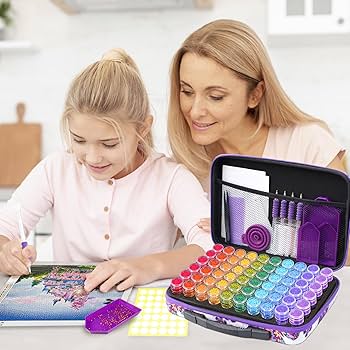 Amazon.com: ZORETCO Diamond Painting Storage Case,60 Slots Diamond