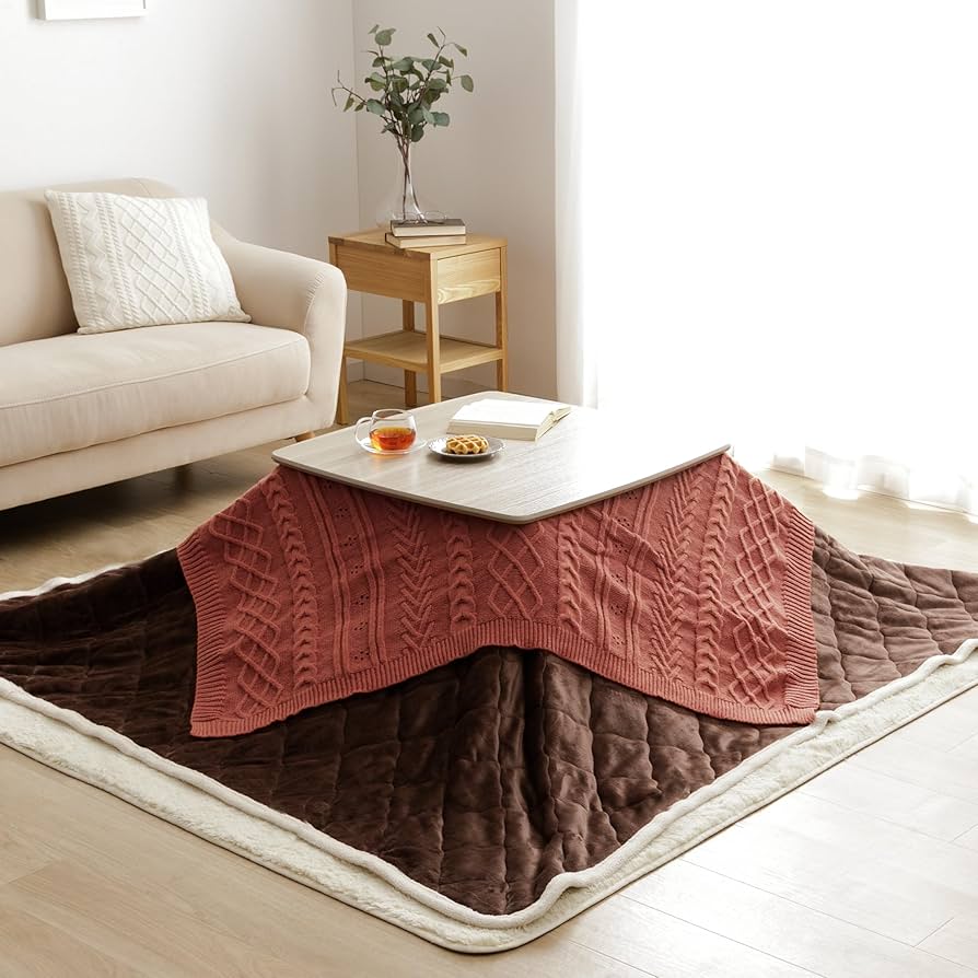 Amazon｜イケヒコ こたつ用サロン こたつ 上掛け カバー アラン 約130