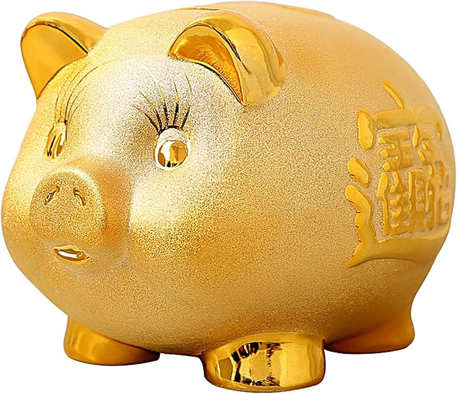 Amazon.co.jp: [TradeWind] ピギーバンク 豚の貯金箱 風水 金運アップ