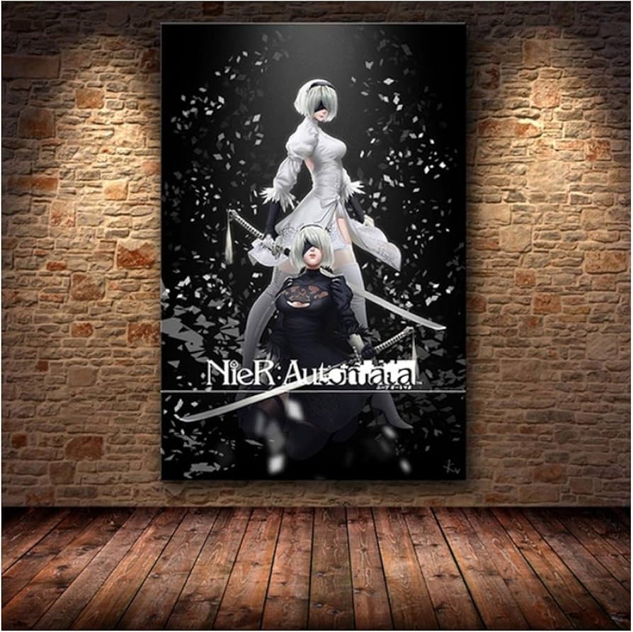 Amazon.co.jp: Suuyar 額入りアートポスターゲームニーアオートマタ