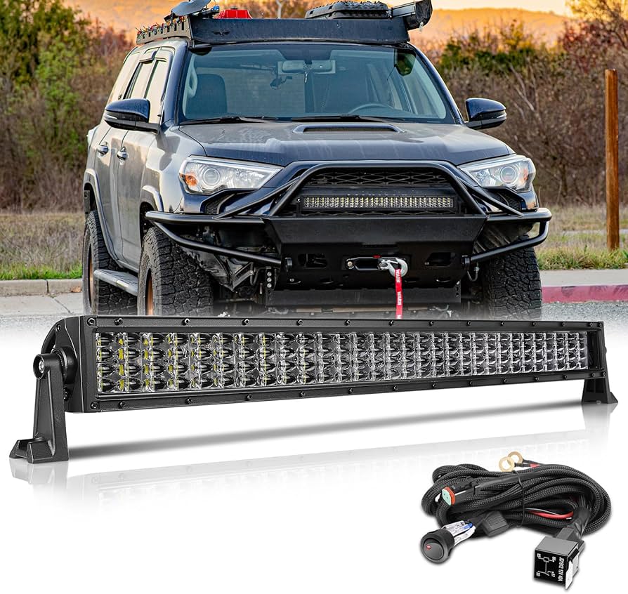 Amazon.co.jp: Lumimotor 30インチ LEDライトバー 配線ハーネス付き