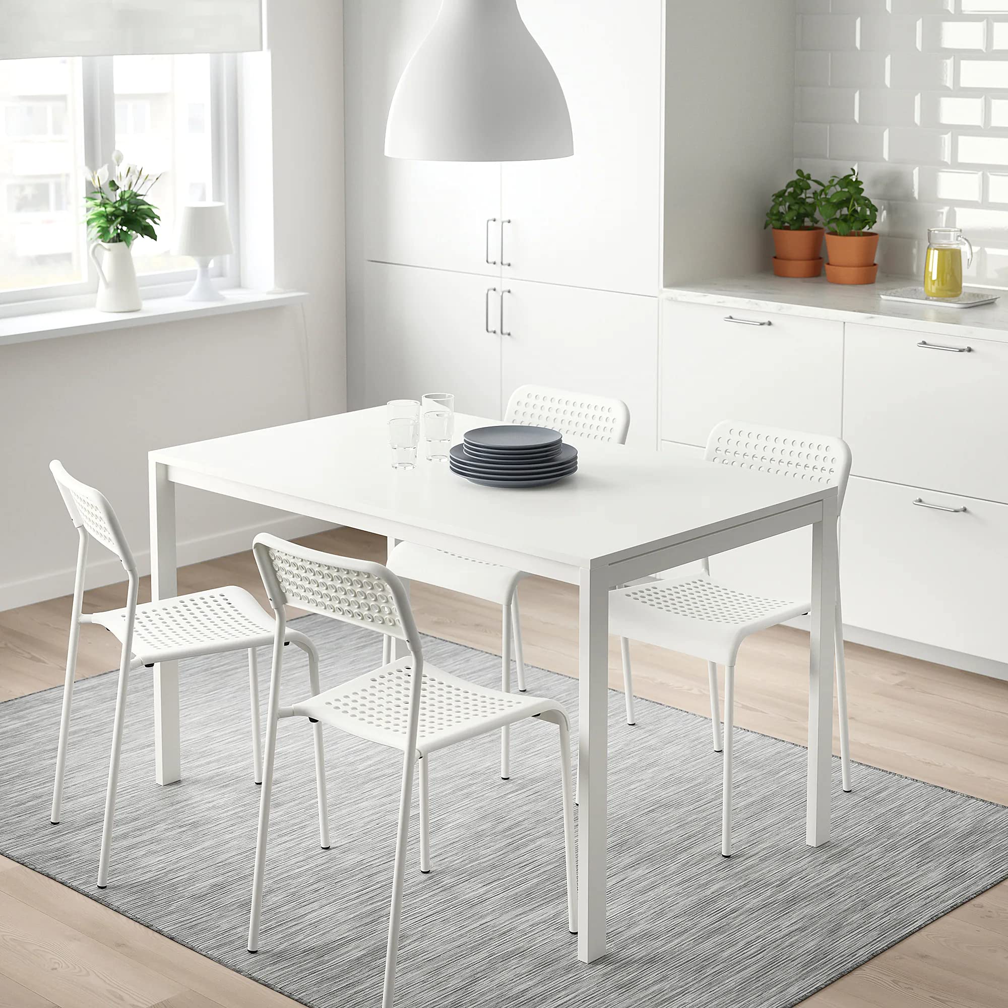 IKEA ADDE Chair - by STOCKLAND (White, Metal) : Amazon.in: Home
