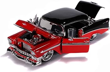Amazon | JADA TOYS ミニカー 1/24サイズ 1956 Chevy BEL AIR RD&BK