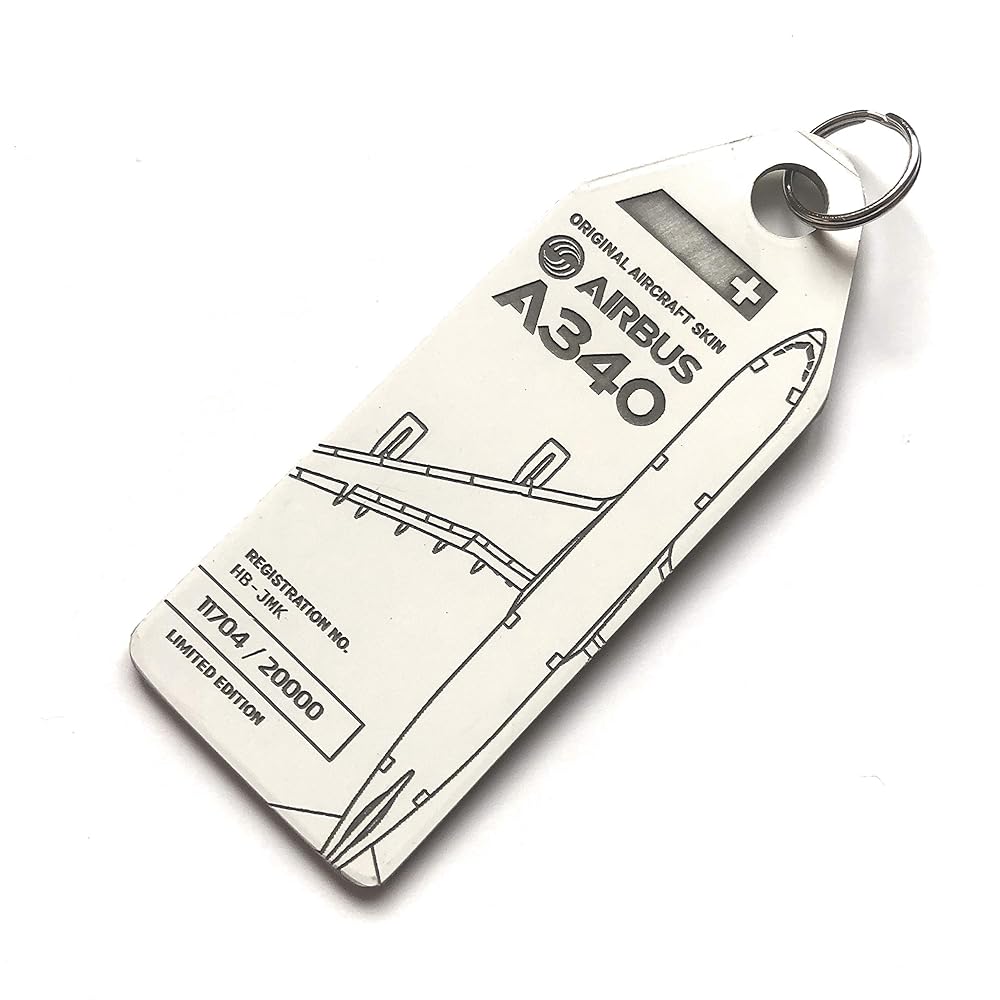 LX Swiss A340-300 Aviationtag ロゴカット LX Swiss A340-300