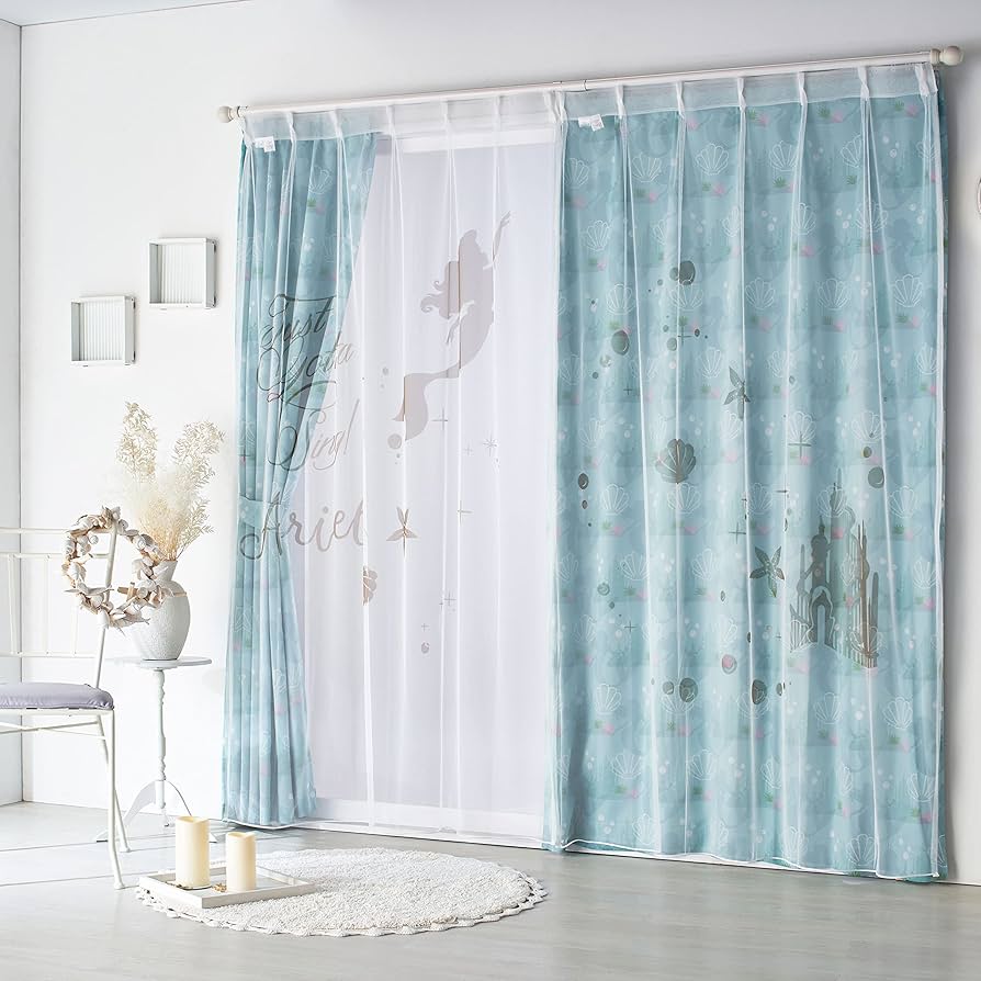 Amazon｜テイジン Disney(ディズニー) カーテン 4枚組 2級遮光 洗える