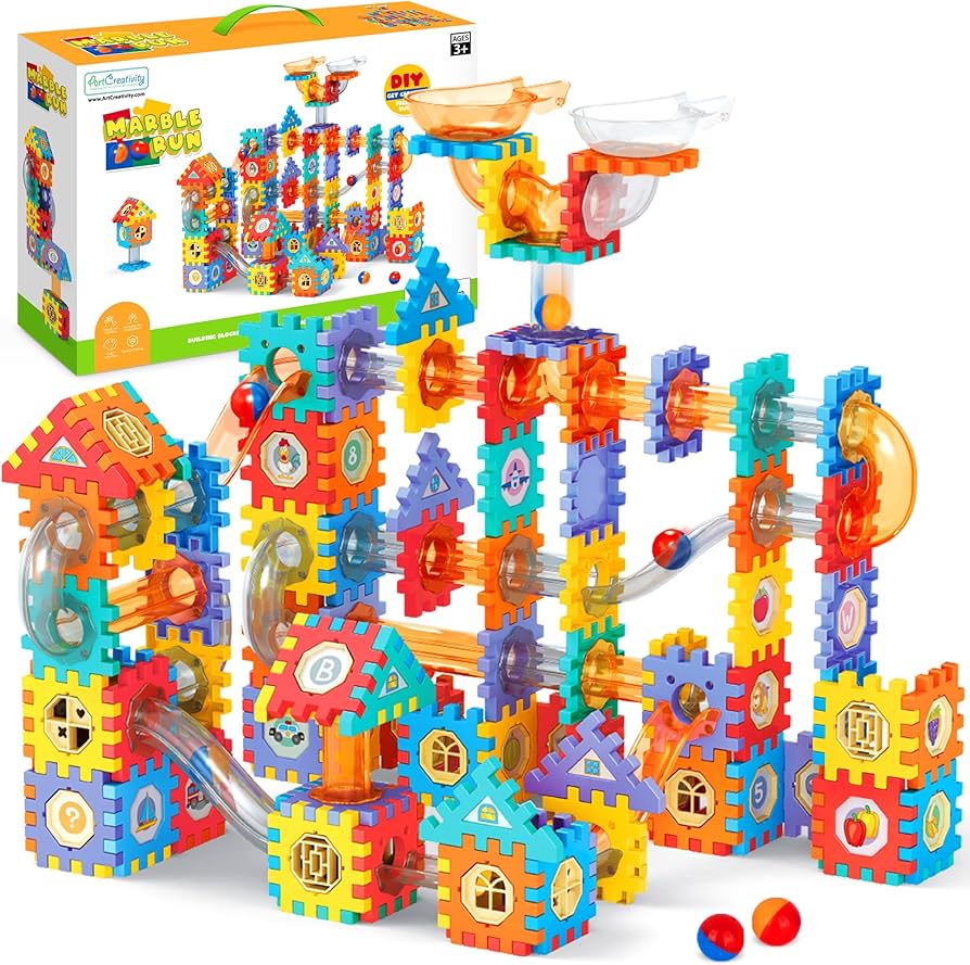 Amazon.com: ArtCreativity Kids Marble Run Set - 246 PCS Marble