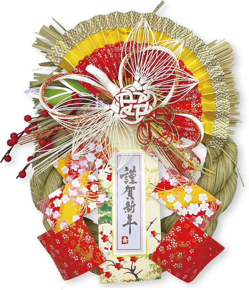 Amazon.co.jp: ［ 2026年 mamawreath しめ縄 正月飾り ］鶴 つる 正月