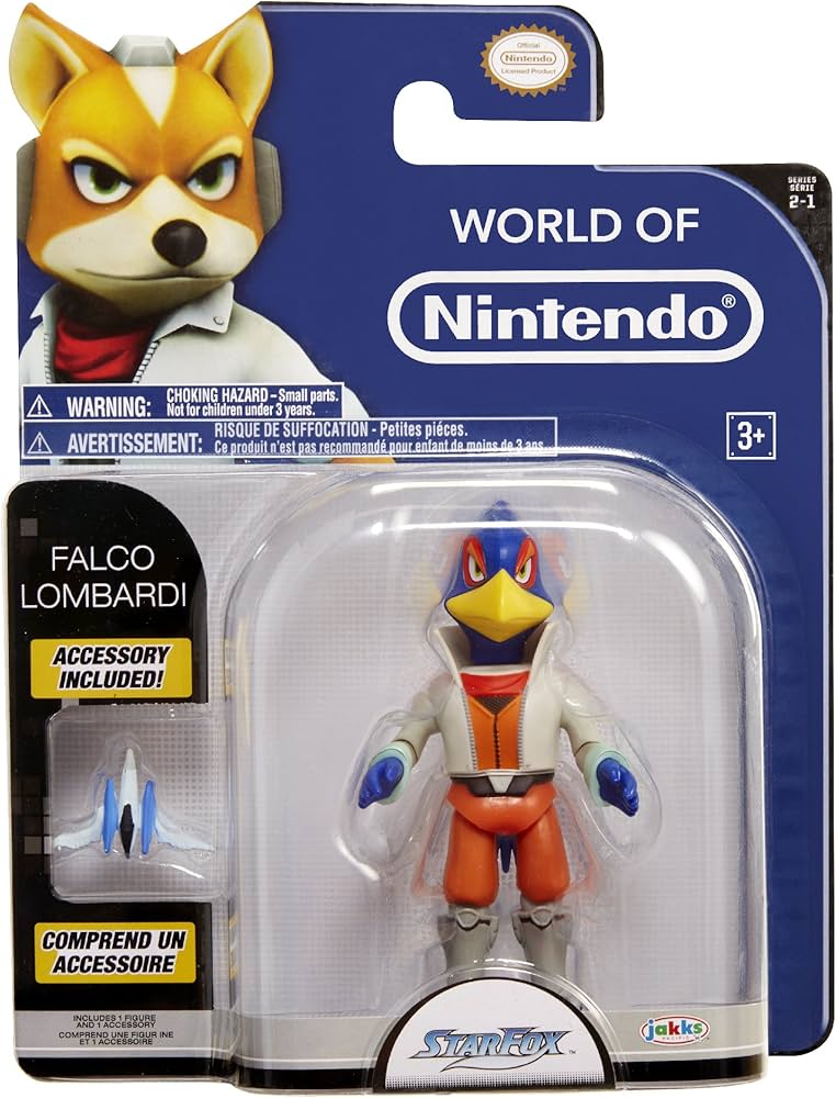 Amazon.com: World of Nintendo, Star Fox Falco Lombardi Action
