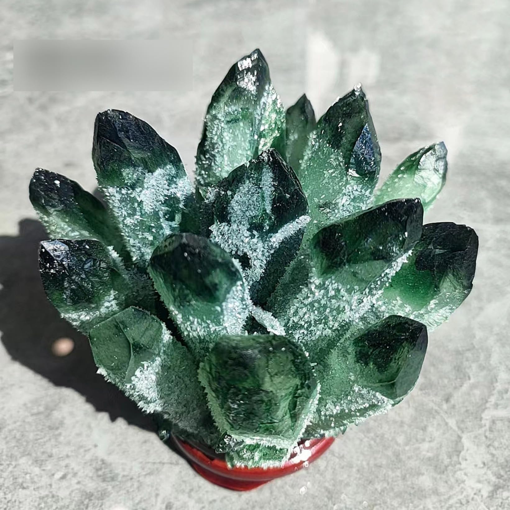 Amazon.co.jp: クリスタル 天然水晶 緑水晶 グリーン 天然石 六角柱