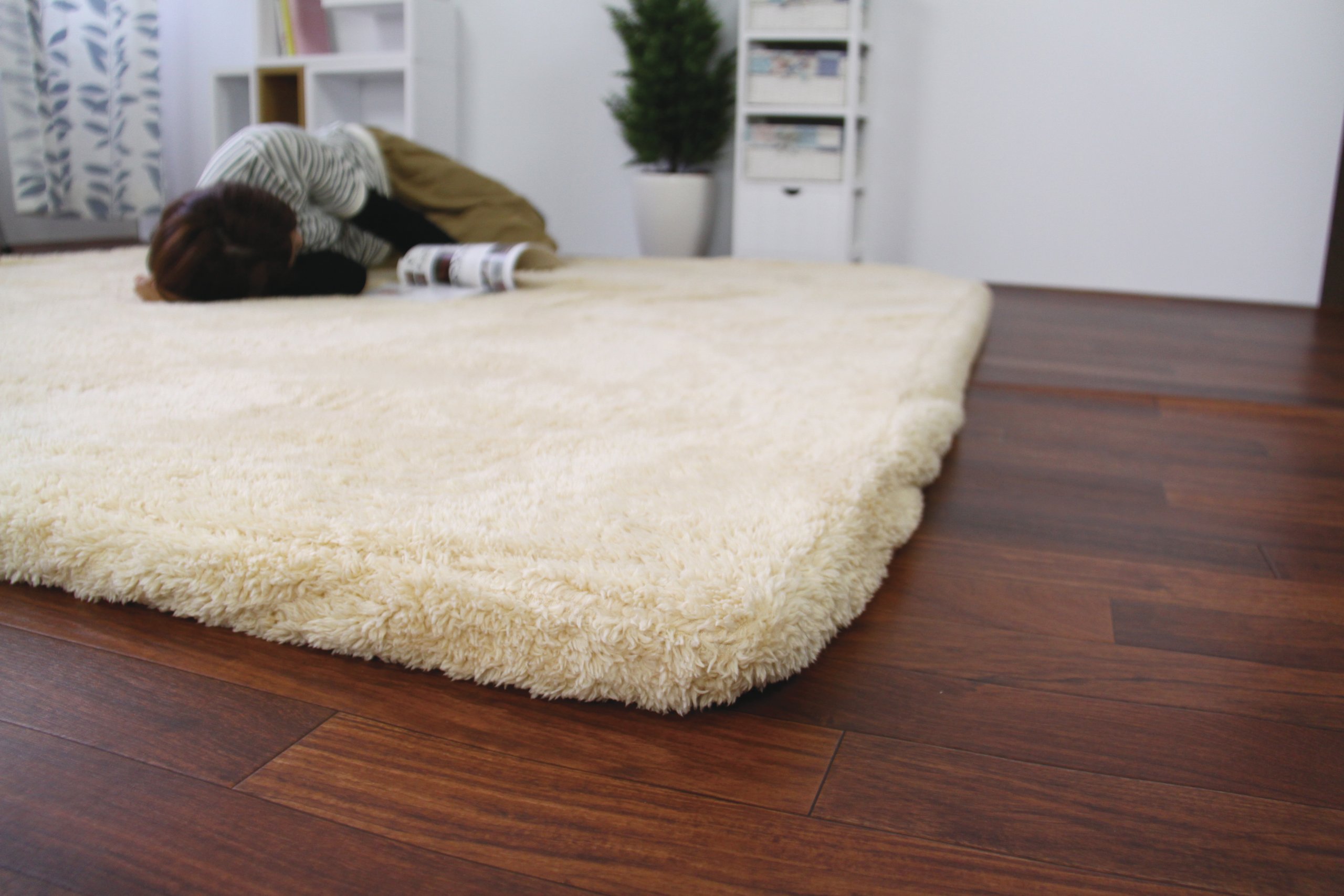 Amazon.co.jp: AZUMAYA 着せ替えラグマット 丸型 DBR色 KSL-406DBR KSL